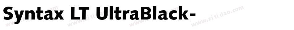 Syntax LT UltraBlack字体转换